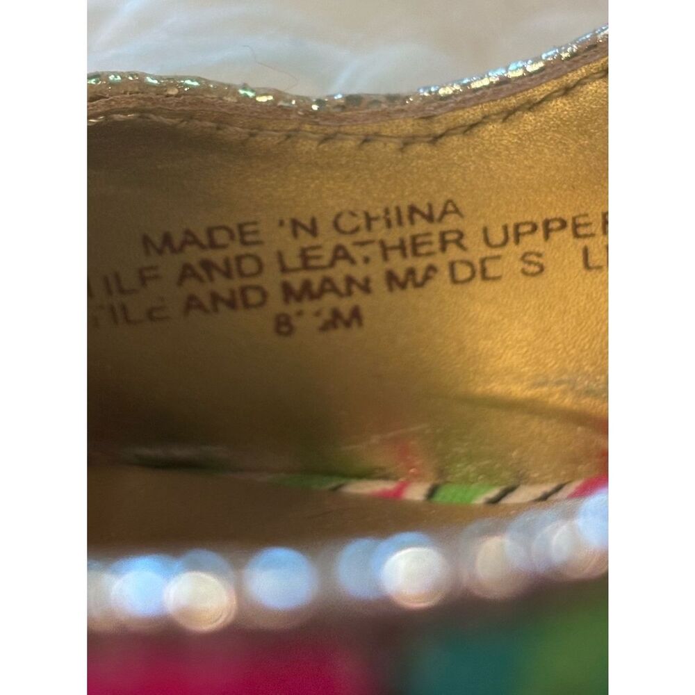 Lilly Pulitzer Pink & Green Floral Slingback Wedge Sandals - Picture 4 of 8